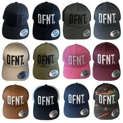 A photo collage showcasing the wide range of trucker hats available.  The mesh back ensures breathability so these are great for working out as well as going about your daily business.  The logo is boldly embroidered across the front in a raised style that adds that touch of class.