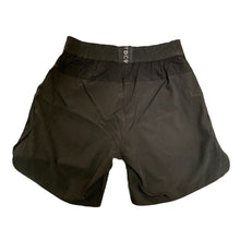Load image into Gallery viewer, A photo of the best selling The Defiant Co Performance Shorts.  The shorts have a black elasticated waistband with draw strings and have The Defiant Co logo down the left leg.  The shorts have two pockets, one either side and are the colour